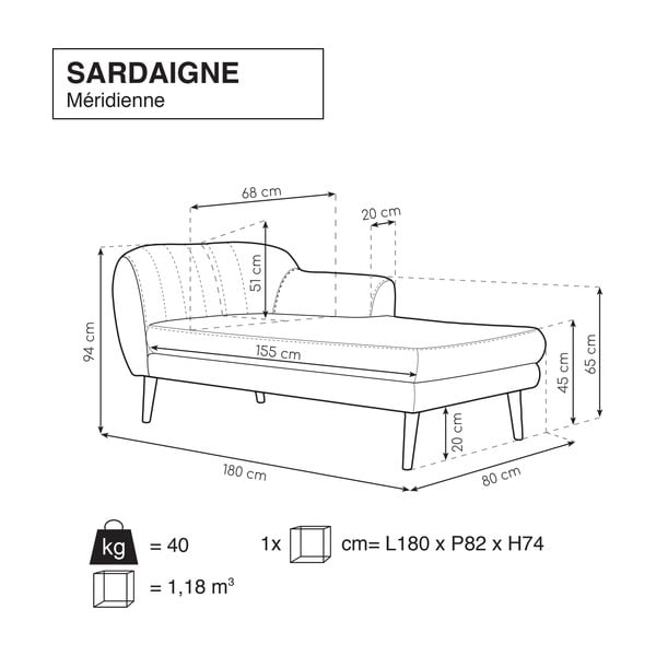 Bež počivaljka Mazzini Sofas Sardaigne-image-4