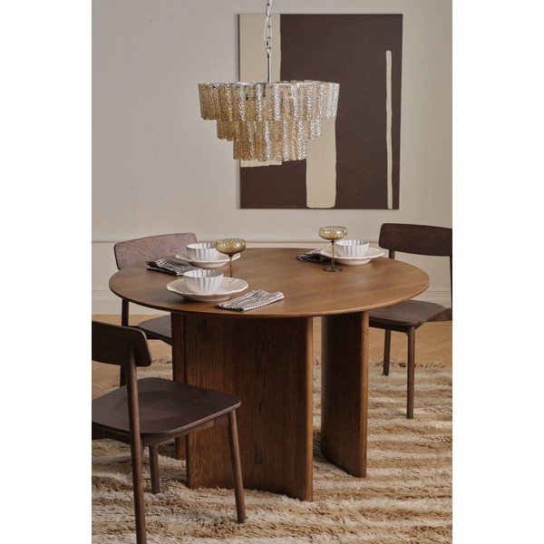 Okrugao blagovaonski stol u dekoru hrasta ø 120 cm Trillving – Ellos Home-image-1