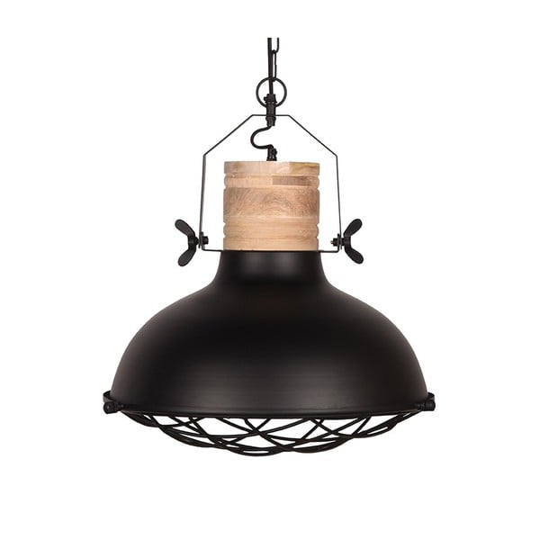 Crna stropna svjetiljka LABEL51 Mreža, ⌀ 52 cm