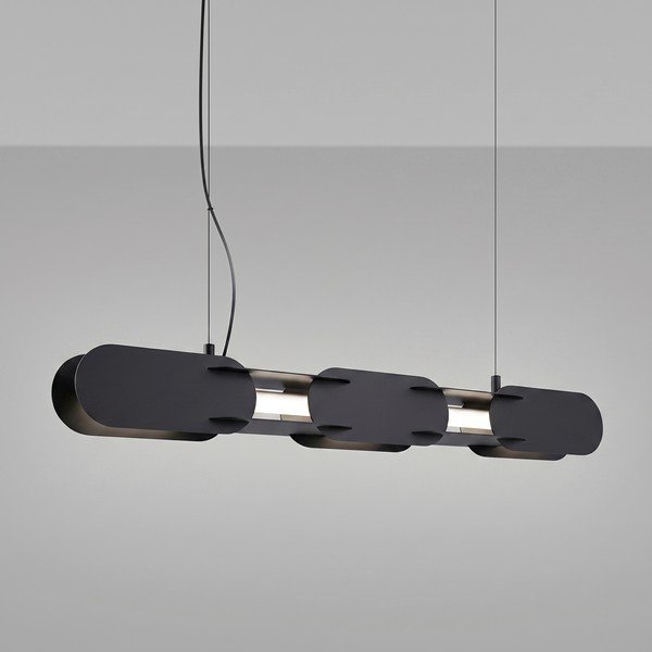 Crna metalna LED viseća svjetiljka CHAIN – Thoro-image-1