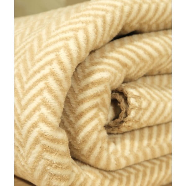 Bež-krem prekrivač za bračni krevet 200x220 cm Twin - Oyo Concept-image-2