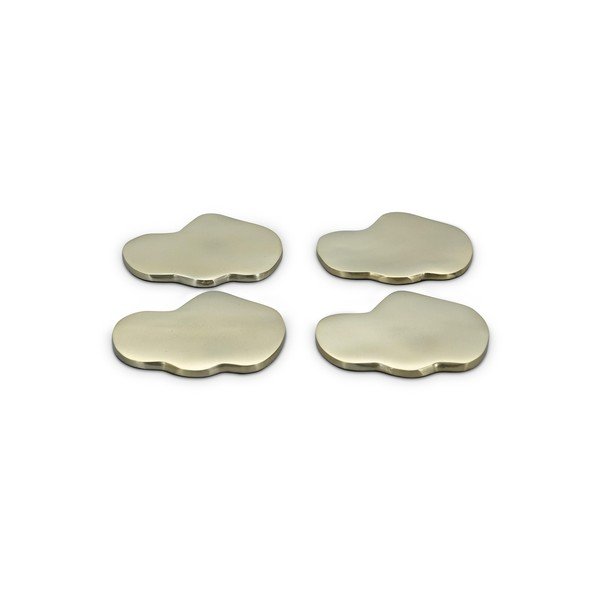 Metalni podmetači za čaše u setu 4 kom u zlatnoj boji Charm – S|P Collection-image-3