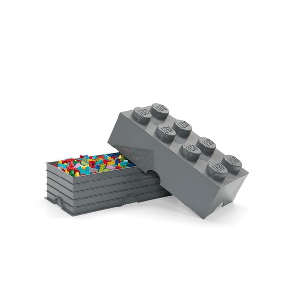 Dječja tamno siva kutija LEGO® Rectangle-image-1