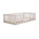 Svijetlo sivi dječji krevet s podnicom 70x140 cm – Roba