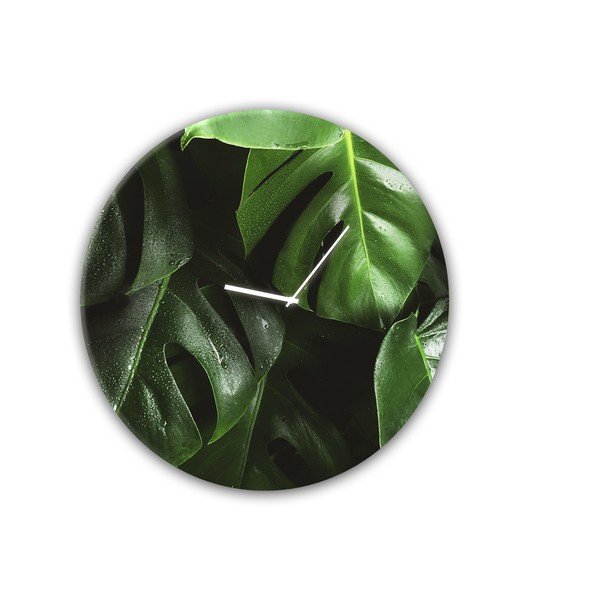 Zidni sat Styler Glassclock Monstera, ⌀ 30 cm-image-2