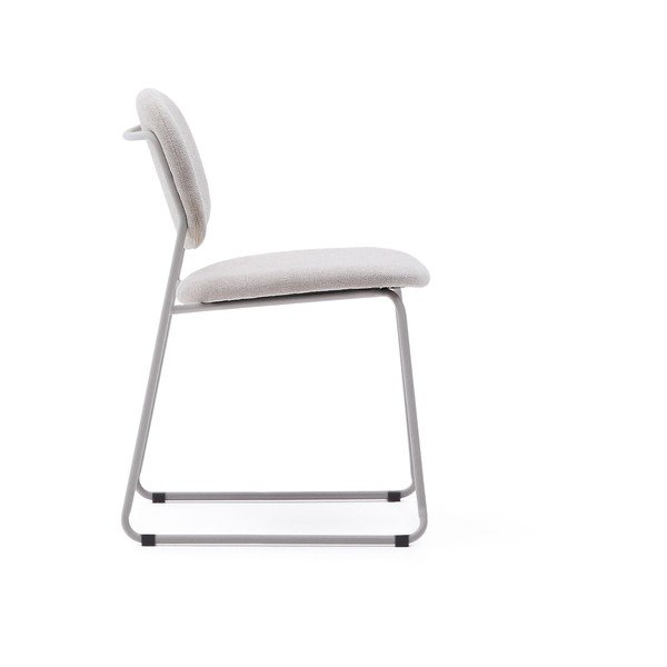 Bež metalna složiva blagovaonska stolica Meli – Kave Home-image-3