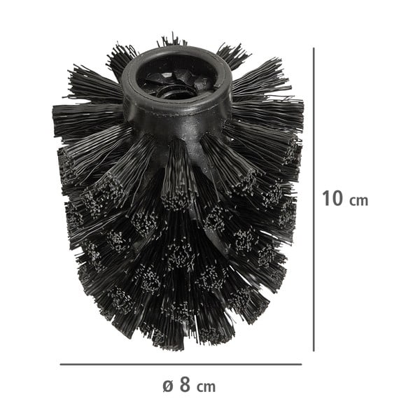 Crne plastične zamjenske glave za WC četke u setu 10 kom Ø8cm – Wenko-image-3