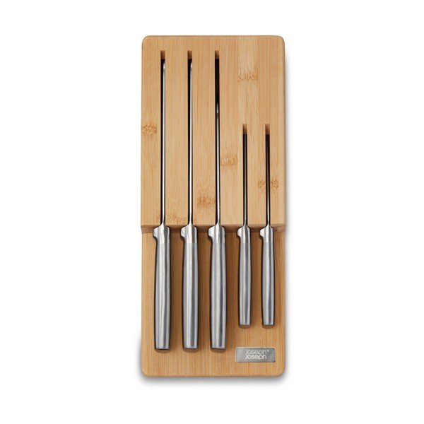 Set noževa sa stalkom 5 kom od nehrđajućeg čelika Elevate Bamboo – Joseph Joseph