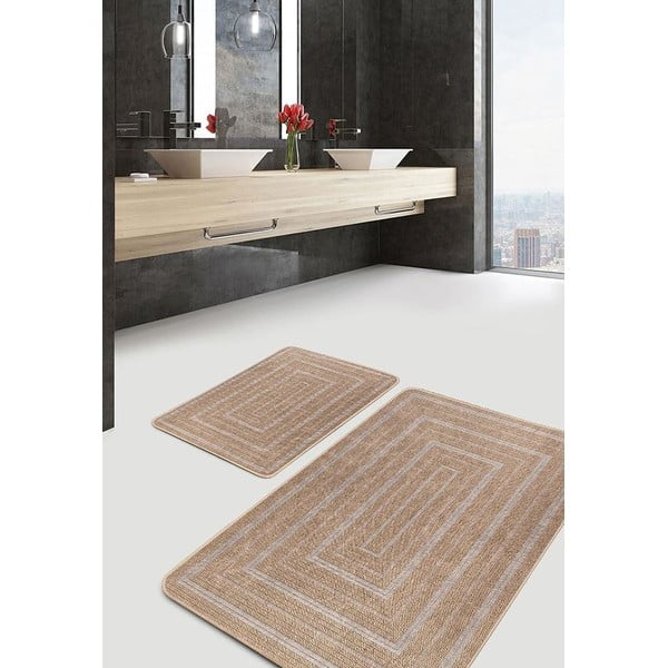 Smeđe kupaonske prostirke u setu 2 kom 60x100 cm – Mila Home-image-3