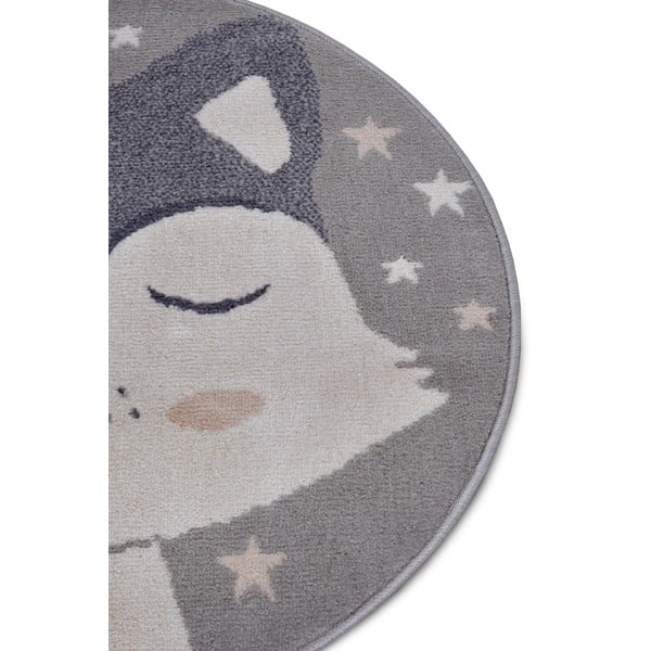 Sivi dječji tepih ø 140 cm Fox – Hanse Home-image-2