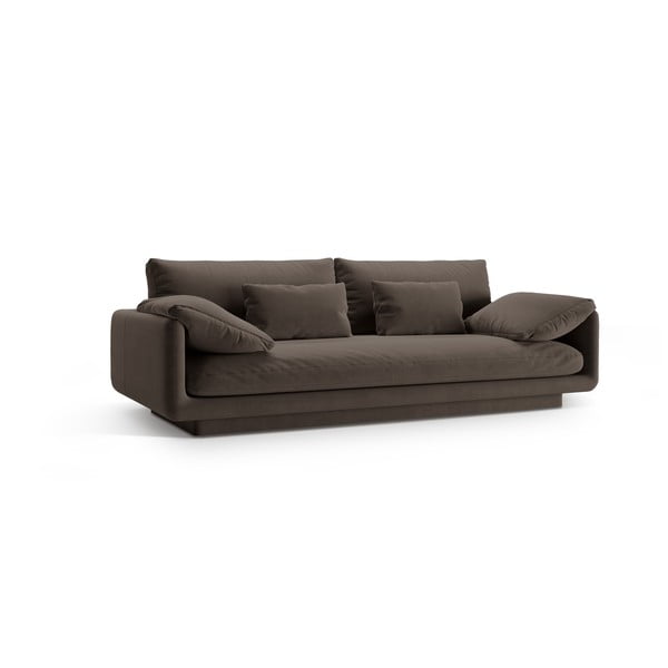 Smeđa baršunasti sofa 220 cm Torino – Micadoni -image-2