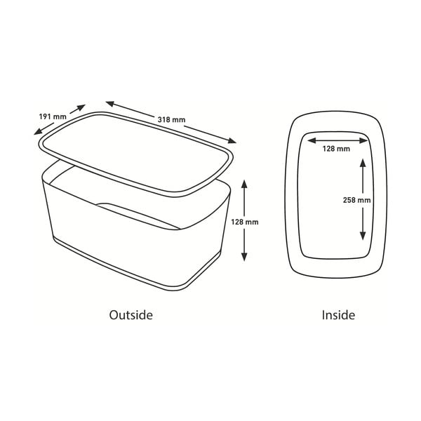 Bijela kutija s poklopcem Leitz Office, volumen 18 l-image-4