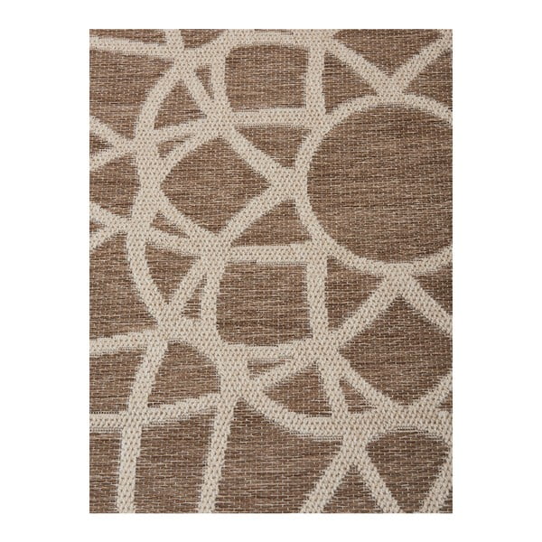 Smeđi vanjski tepih Floorita Tondo, ø 194 cm-image-2