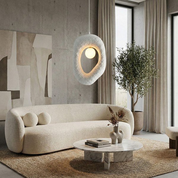 Bijela metalna viseća svjetiljka Lore – Opviq lights-image-4