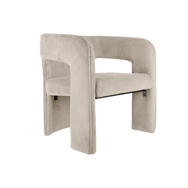 Bež fotelja od samta Vigor – Leitmotiv