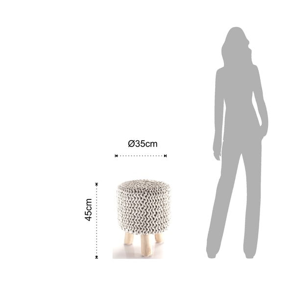 Krem pleteni puf Tomasucci Knit-image-1