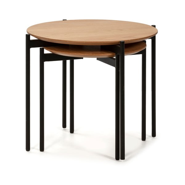 Set s 2 stolića za odlaganje s detaljima od drveta Marckeric Piera-image-2