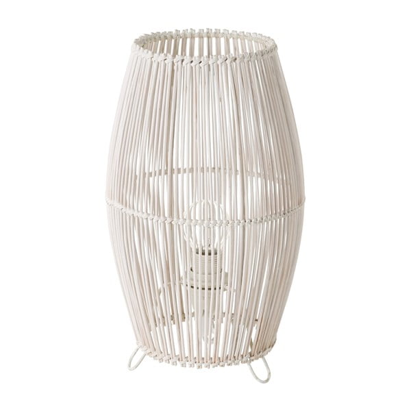Bijela stolna lampa s bambusovim sjenilom (visina 29 cm) – Casa Selección