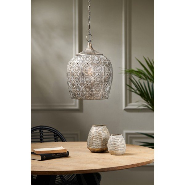 Siva viseća svjetiljka Kadiri – Light & Living-image-1