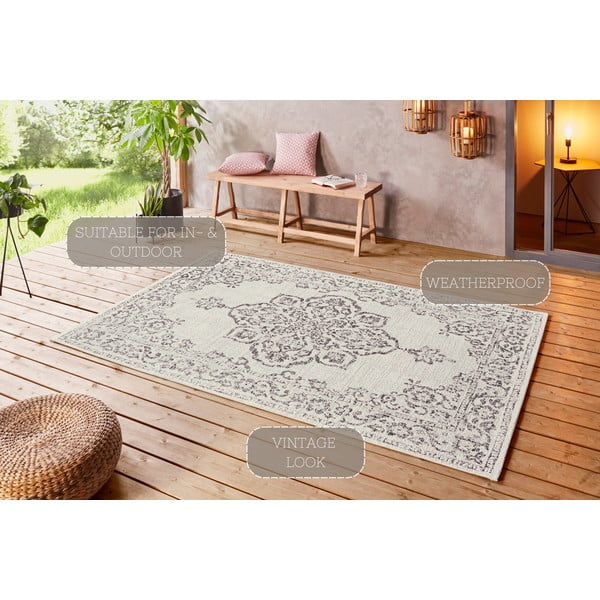 Sivo-krem vanjski tepih NORTHRUGS Tilos, 120 x 170 cm-image-4