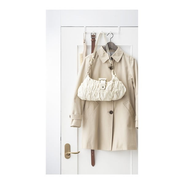 Bijela metalna vješalica za vrata 30 cm Tower – YAMAZAKI-image-1