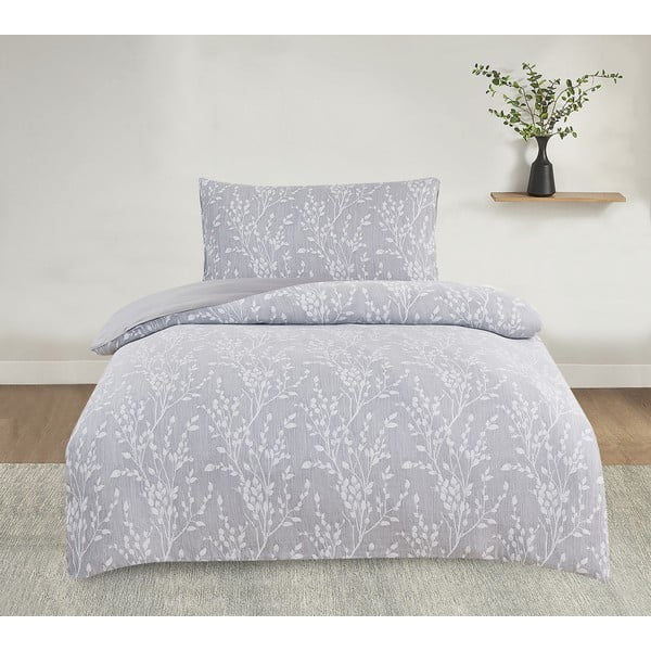 Siva posteljina za krevet za jednu osobu od jacquarda 140x200 cm Boston – My House