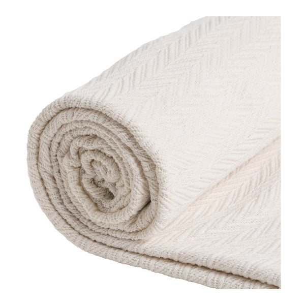 Krem prekrivač od recikliranog pamuka 180x260 cm Spike – Ixia-image-4