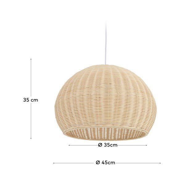 Sjenilo od ratana u prirodnoj boji ø 45 cm Deyarina - Kave Home-image-3