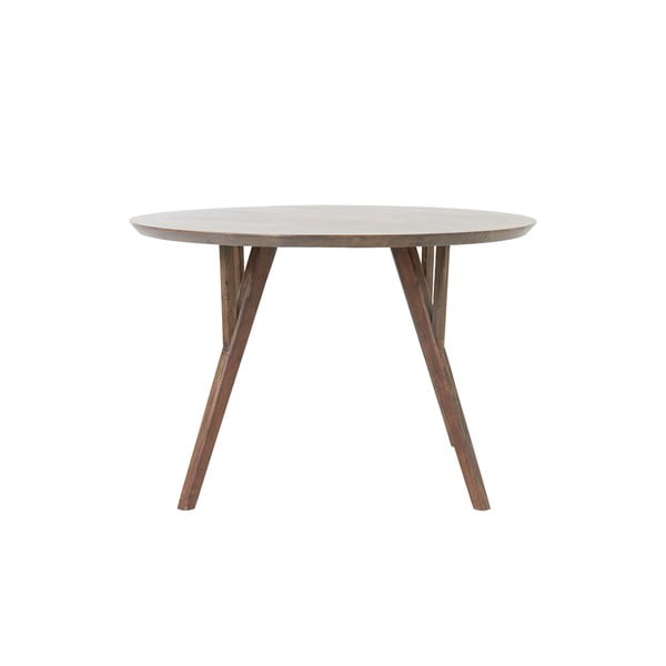 Smeđi okrugli blagovaonski stol s pločom stola od bagrema ø 120 cm Quenza – Light & Living-image-4