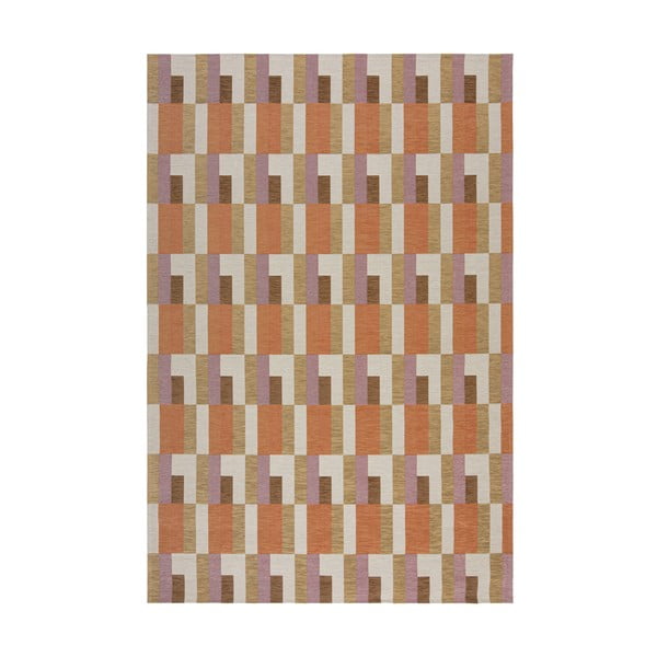 Narančasti/u prirodnoj boji tepih 120x170 cm Riley Block Geo – Flair Rugs