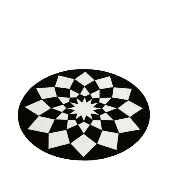 Deko tepih - crna geometrija, 100 cm-image-2