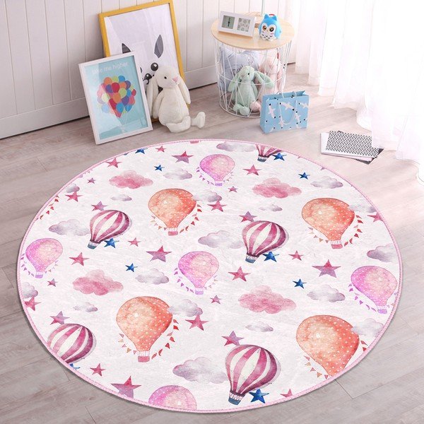 Ružičasti dječji tepih ø 120 cm Comfort – Mila Home-image-3