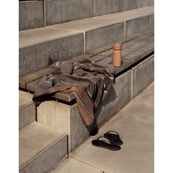 Smeđi/bež pamučan ručnik 70x140 cm Sauna – Zone-image-4