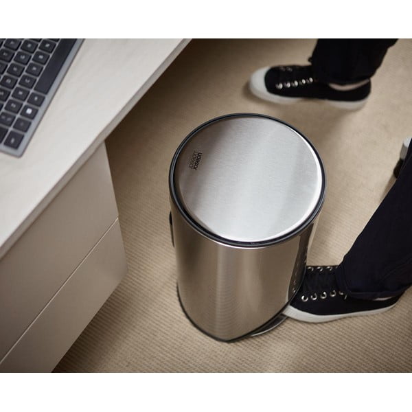 Kanta za smeće od nehrđajućeg čelika s pedalom u sjajno srebrnoj boji 10 l Arc – Joseph Joseph-image-4