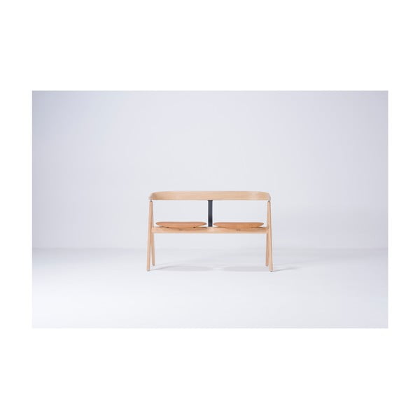 Klupa od hrastovine sa kožnim sjedištem Gazzda Ava-image-1