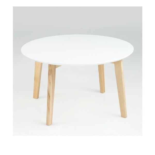 Bijeli stolić za kavu Actona Molina, ⌀ 80 cm