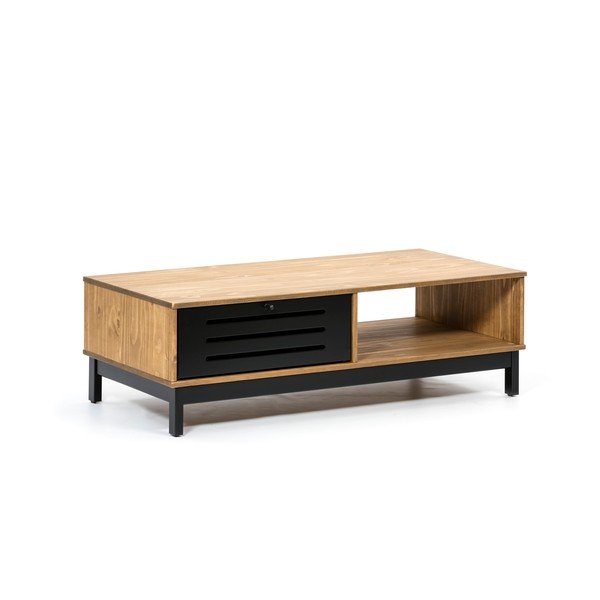 Drveni stolić s crnim detaljima Marckeric Alessia-image-2