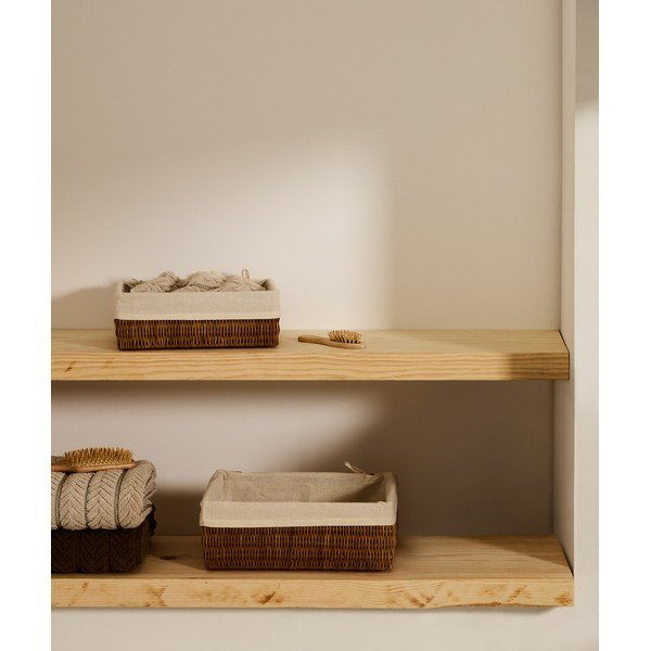 Košare u setu 2 kom od ratana 28x20x10 cm Indali – Kave Home-image-1