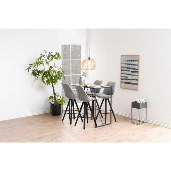 Crno-smeđi barski stol Actona Seaforda-image-4