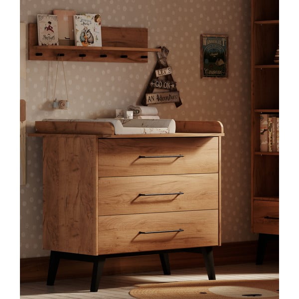 Stol za presvlačenje u dekoru bukve u prirodnoj boji Retro – Pinio-image-4