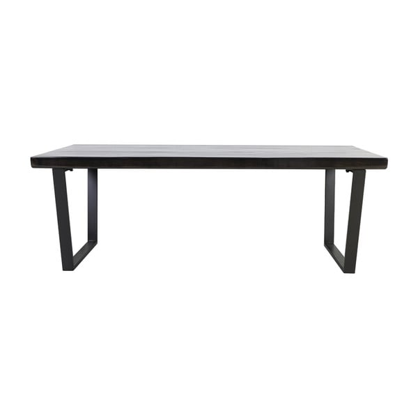 Crni blagovaonski stol 100x220 cm Mayen – Light & Living