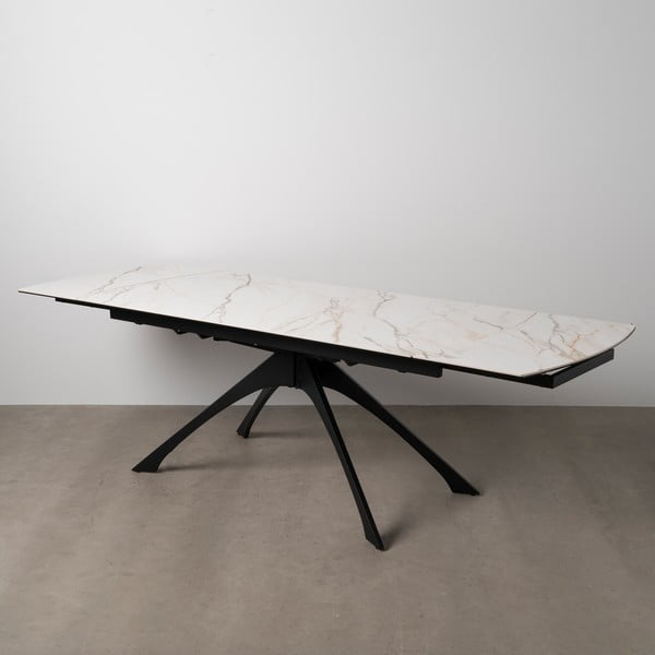 Proširiv blagovaonski stol s dodatnom pločom s pločom stola u mramornom dekoru 90x180 cm Rocía – Ixia-image-2