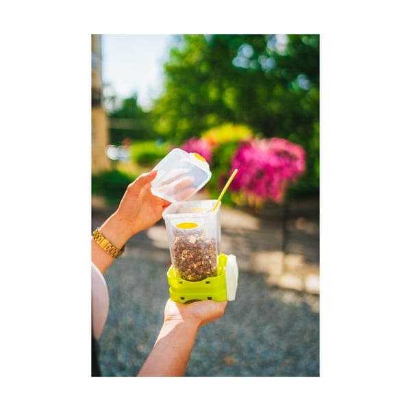 Zelena kutija za međuobrok i obrok s priborom, Vialli Design, 650ml+230m-image-1