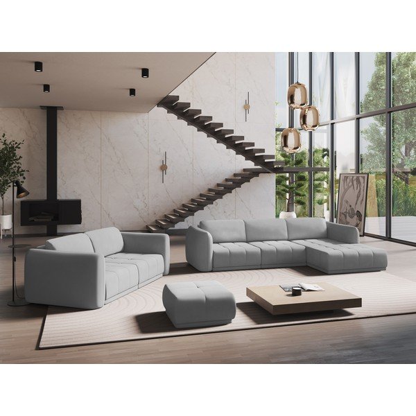Svijetlo siva sofa 210 cm Hoku – Makamii-image-1