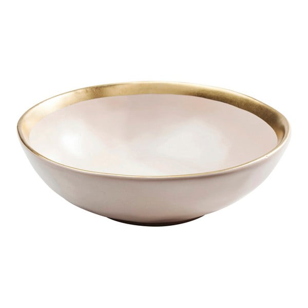 Svijetlo ružičasti duboki tanjur od Kare Design Desert zemljanog posuđa, ⌀ 22 cm