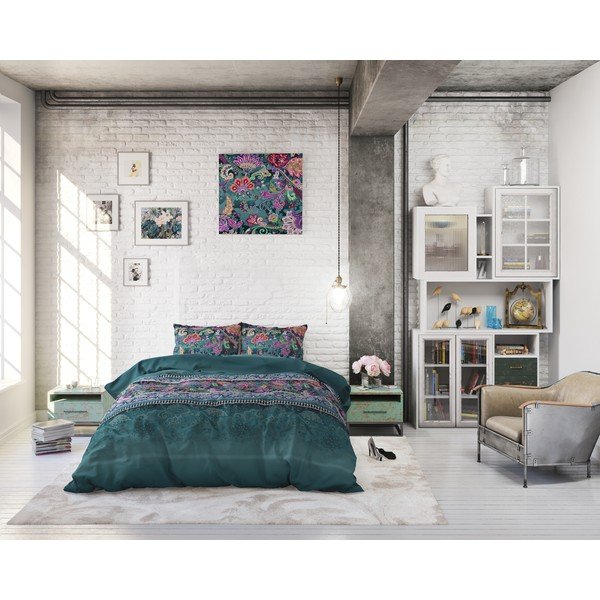Zelena posteljina Sleeptime Paisley, 200 x 220 cm-image-4