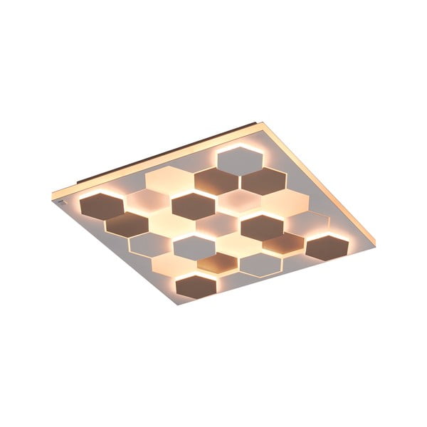 Bijela LED stropna svjetiljka s metalnim sjenilom 55x55 cm Cifavo – CINQUE-image-2