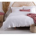 Bijela posteljina za krevet za jednu osobu od renforce pamuka 140x200 cm Como Striped – Mila Home Luxury