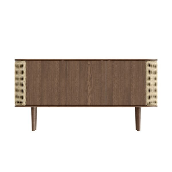 Smeđa/u prirodnoj boji niska komoda u dekoru hrasta 150x75 cm Treasures – UMAGE-image-3