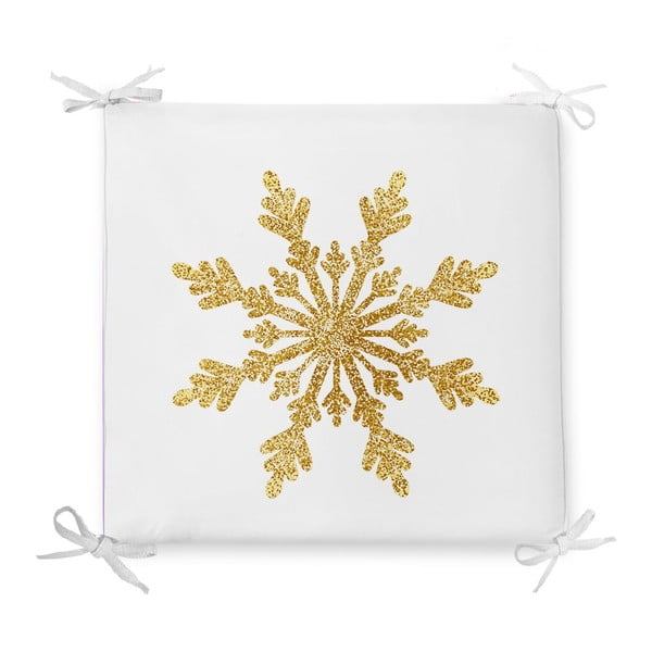 Božićna sjedalica s dodatkom pamuka Minimalističke navlake za jastuke Single Snowflake, 42 x 42 cm